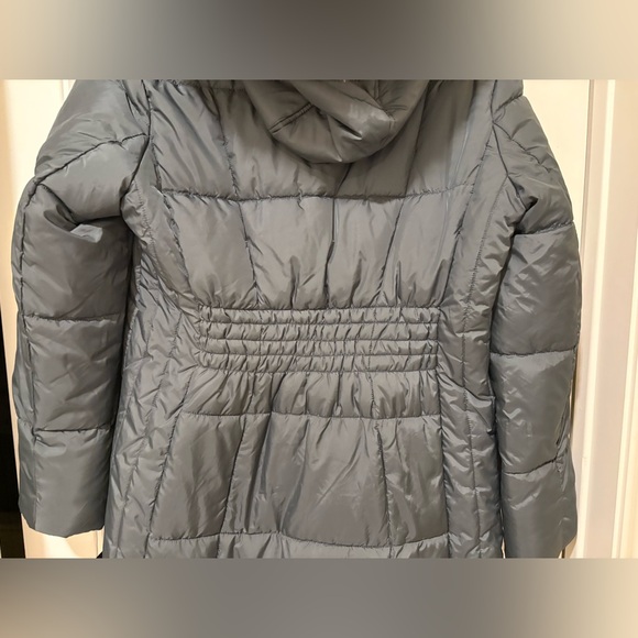 Tower by London Fog Long Quilted Puffer Coat w/Faux Fur Hood – Titanium - XL NWT - Picture 5 of 12